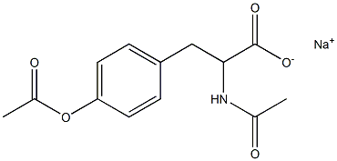 3-(4-Acetoxyphenyl)-2-acetylaminopropionic acid sodium salt Struktur