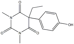 5-Ethyl-5-(4-hydroxyphenyl)-1-methyl-3-methylpyrimidine-2,4,6(1H,3H,5H)-trione Struktur