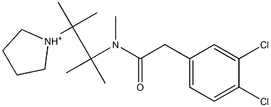 1-[2-[N-(3,4-Dichlorophenylacetyl)-N-methylamino]-1,1,2-trimethylpropyl]pyrrolidinium Struktur