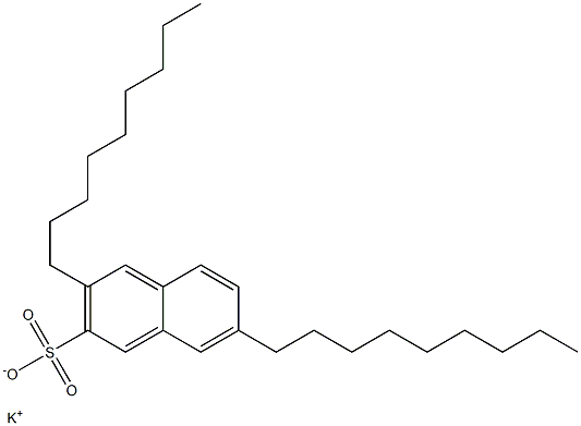 3,7-Dinonyl-2-naphthalenesulfonic acid potassium salt Structure