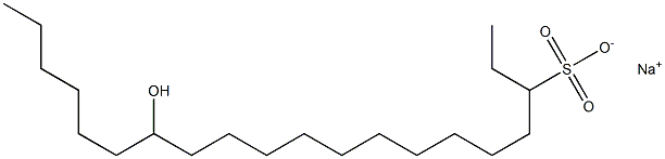 14-Hydroxyicosane-3-sulfonic acid sodium salt Structure
