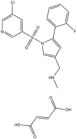 1-(1-((5-chloropyridin-3-yl)sulfonyl)-5-(2-fluorophenyl)-1H-pyrrol-3-yl)-N-methylmethanamine fumarate