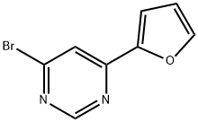 4-Bromo-6-(2-furyl)pyrimidine Struktur