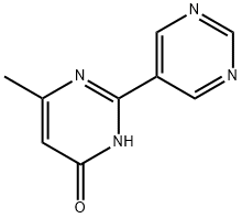 4-Hydroxy-6-methyl-2-(5-pyrimidyl)pyrimidine Struktur