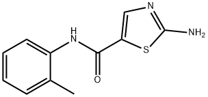 2-amino-N-(2-methylphenyl)-5-thiazolecarboxamide Struktur