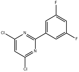 4,6-Dichloro-2-(3,5-difluorophenyl)pyrimidine Struktur