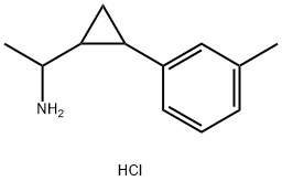 1-[2-(3-methylphenyl)cyclopropyl]ethan-1-amine hydrochloride Structure