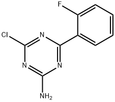2-Amino-4-chloro-6-(2-fluorophenyl)-1,3,5-triazine|