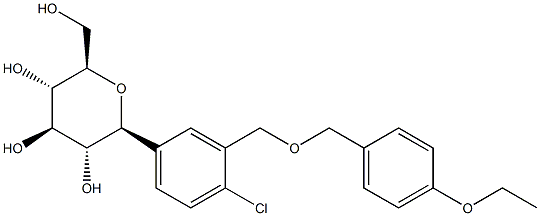 (2S,3R,4R,5S,6R)-2-(4-chloro-3-((4-ethoxyphenyl)(methoxy) methyl)phenyl)-6-(hydroxymethyl)tetrahydro-2H-pyran-3,4,5-triol Struktur