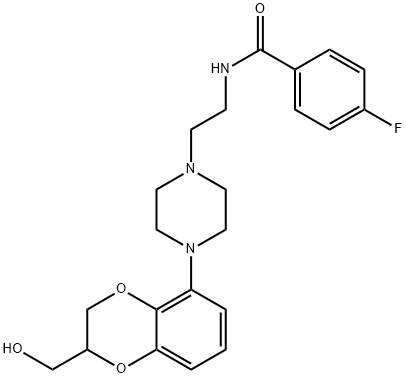 [5-[4-[2-[(4-Fluorobenzoyl)amino]ethyl]piperazin-1-yl]-1,4-benzodioxan-2-yl]methanol Structure