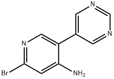 2-Bromo-4-amino-5-(5-pyrimidyl)pyridine Structure