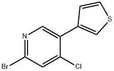 2-Bromo-4-chloro-5-(3-thienyl)pyridine|