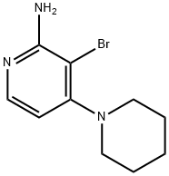 2-Amino-3-bromo-4-(piperidino)pyridine Struktur