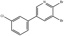 2,3-Dibromo-5-(3-chlorophenyl)pyridine Struktur