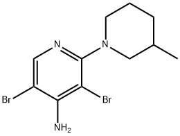 4-Amino-3,5-dibromo-2-(3-methylpiperidin-1-yl)pyridine|