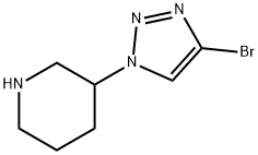 4-Bromo-1-(piperidin-3-yl)-1H-1,2,3-triazole Struktur