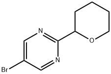 5-bromo-2-(tetrahydro-2H-pyran-2-yl)pyrimidine Struktur