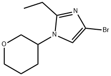 4-Bromo-1-(oxan-3-yl)-2-ethylimidazole Struktur
