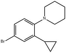 1-(4-bromo-2-cyclopropylphenyl)piperidine Structure