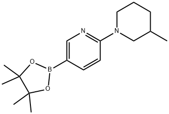 2-(3-Methylpiperidin-1-yl)pyridine-5-boronic acid pinacol ester Struktur