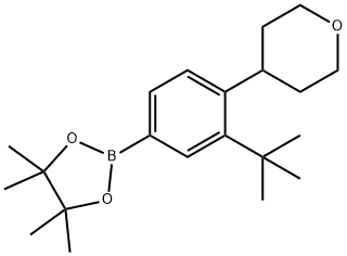 2-(3-(tert-butyl)-4-(tetrahydro-2H-pyran-4-yl)phenyl)-4,4,5,5-tetramethyl-1,3,2-dioxaborolane|