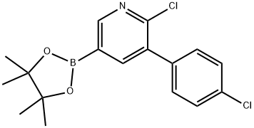 6-Chloro-5-(4-chlorophenyl)pyridine-3-boronic acid pinacol ester Struktur
