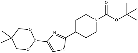 2-(N-Boc-Piperidin-4-yl)thiazole-4-boronic acid neopentylglycol ester|