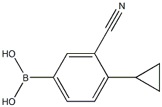 (3-cyano-4-cyclopropylphenyl)boronic acid Struktur