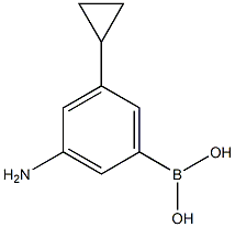 (3-amino-5-cyclopropylphenyl)boronic acid Struktur