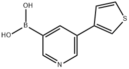 (5-(thiophen-3-yl)pyridin-3-yl)boronic acid Struktur