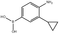 (4-amino-3-cyclopropylphenyl)boronic acid Struktur