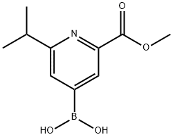 [2-(METHOXYCARBONYL)-6-(ISO-PROPYL)PYRIDIN-4-YL]BORONIC ACID Struktur
