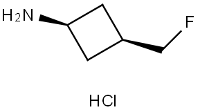 cis-3-(fluoromethyl)cyclobutan-1-amine hydrochloride Structure