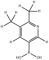 (5,6-bis(methyl-d3)pyridin-3-yl-2,4-d2)boronic acid Struktur