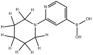 (2-(piperidin-1-yl-d10)pyridin-4-yl)boronic acid Struktur