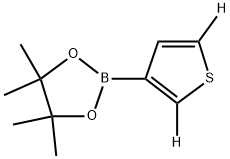 4,4,5,5-tetramethyl-2-(thiophen-3-yl-2,5-d2)-1,3,2-dioxaborolane Struktur