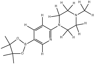 1-(methyl-d3)-4-(5-(4,4,5,5-tetramethyl-1,3,2-dioxaborolan-2-yl)pyridin-2-yl-3,4,6-d3)piperazine-2,2,3,3,5,5,6,6-d8|