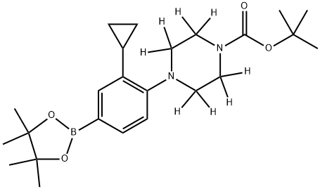 tert-butyl 4-(2-cyclopropyl-4-(4,4,5,5-tetramethyl-1,3,2-dioxaborolan-2-yl)phenyl)piperazine-1-carboxylate-2,2,3,3,5,5,6,6-d8|