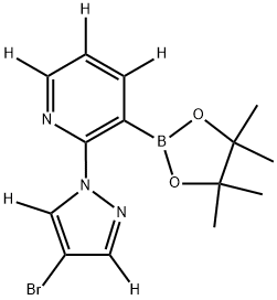 2-(4-bromo-1H-pyrazol-1-yl-3,5-d2)-3-(4,4,5,5-tetramethyl-1,3,2-dioxaborolan-2-yl)pyridine-4,5,6-d3|