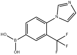 (4-(1H-imidazol-1-yl)-3-(trifluoromethyl)phenyl)boronic acid Struktur
