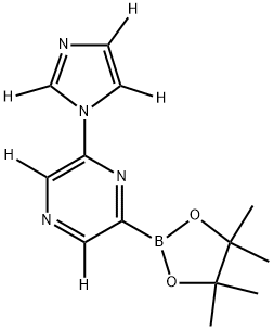 2-(1H-imidazol-1-yl-d3)-6-(4,4,5,5-tetramethyl-1,3,2-dioxaborolan-2-yl)pyrazine-3,5-d2|