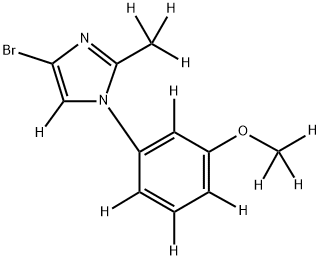 4-bromo-1-(3-(methoxy-d3)phenyl-2,4,5,6-d4)-2-(methyl-d3)-1H-imidazole-5-d Struktur