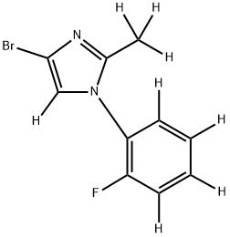 4-bromo-1-(2-fluorophenyl-3,4,5,6-d4)-2-(methyl-d3)-1H-imidazole-5-d|