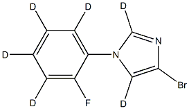 4-bromo-1-(2-fluorophenyl-3,4,5,6-d4)-1H-imidazole-2,5-d2 Struktur