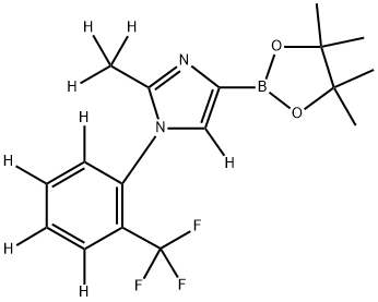 2-(methyl-d3)-4-(4,4,5,5-tetramethyl-1,3,2-dioxaborolan-2-yl)-1-(2-(trifluoromethyl)phenyl-3,4,5,6-d4)-1H-imidazole-5-d Structure