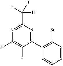 4-(2-bromophenyl)-2-(methyl-d3)pyrimidine-5,6-d2 Struktur