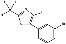 5-(3-bromophenyl)-2-(methyl-d3)thiazole-4-d Struktur
