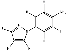 4-(1H-pyrazol-1-yl-d3)benzen-2,3,5,6-d4-amine Struktur
