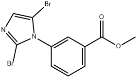 methyl 3-(2,5-dibromo-1H-imidazol-1-yl)benzoate Struktur