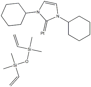 [1,3-bis(cyclohexyl)imidazol-2-ylidene][1,3-divinyl-1,1,3,3-tetramethyldisiloxane]platinum(0)|[1,3-bis(cyclohexyl)imidazol-2-ylidene][1,3-divinyl-1,1,3,3-tetramethyldisiloxane]platinum(0)
